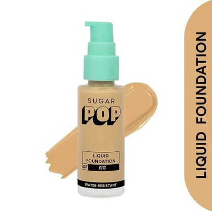 SUGAR POP Liquid Foundation - 05 Fig - 30 ml | Water Resistant, Long-Lasting (Up to 10 Hours), Super Matte Finish, Full Coverage Foundation for Flawless Skin