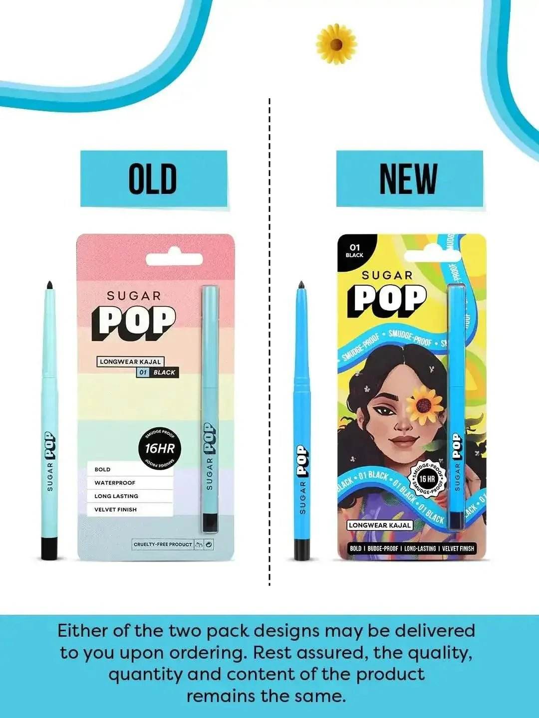 sugar pop matte finish eyeliner pencil | smudge-proof | 01 black