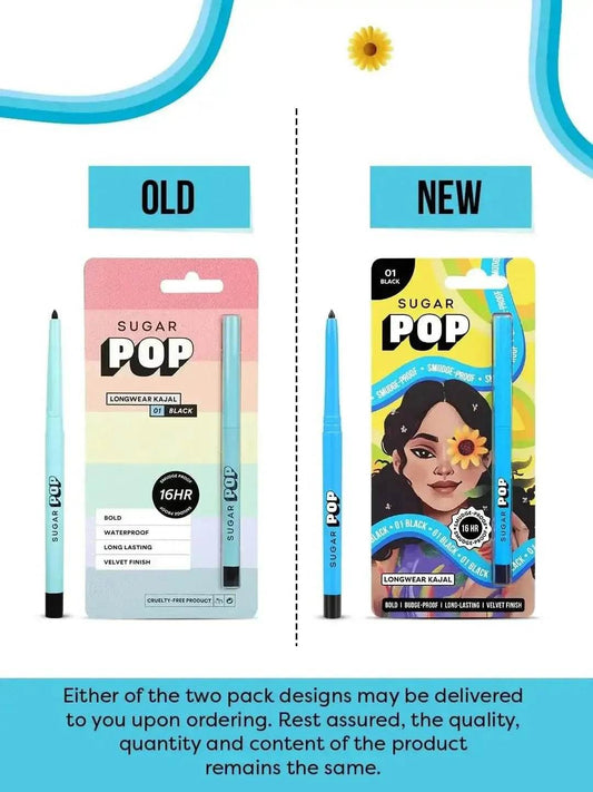 SUGAR POP Matte Finish Eyeliner Pencil | Smudge-Proof | 01 Black