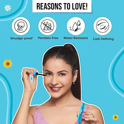 SUGAR POP Volumizing Mascara Black - 9 ml | Clump-Free, Volumizes, Lengthens, Smudge-Proof, Quick Drying, Intense Black Formula