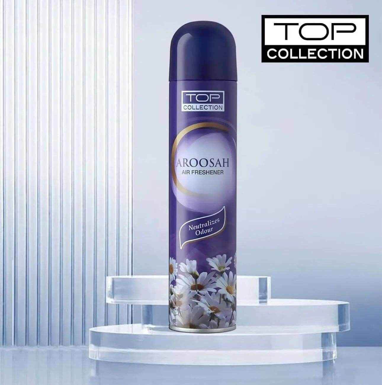 top collection air freshener - aroosah 300ml (pack of 1) | exotic arabic scent | odour neutralizer & instant freshness | long-lasting room freshener for home & office | made in u.a.e