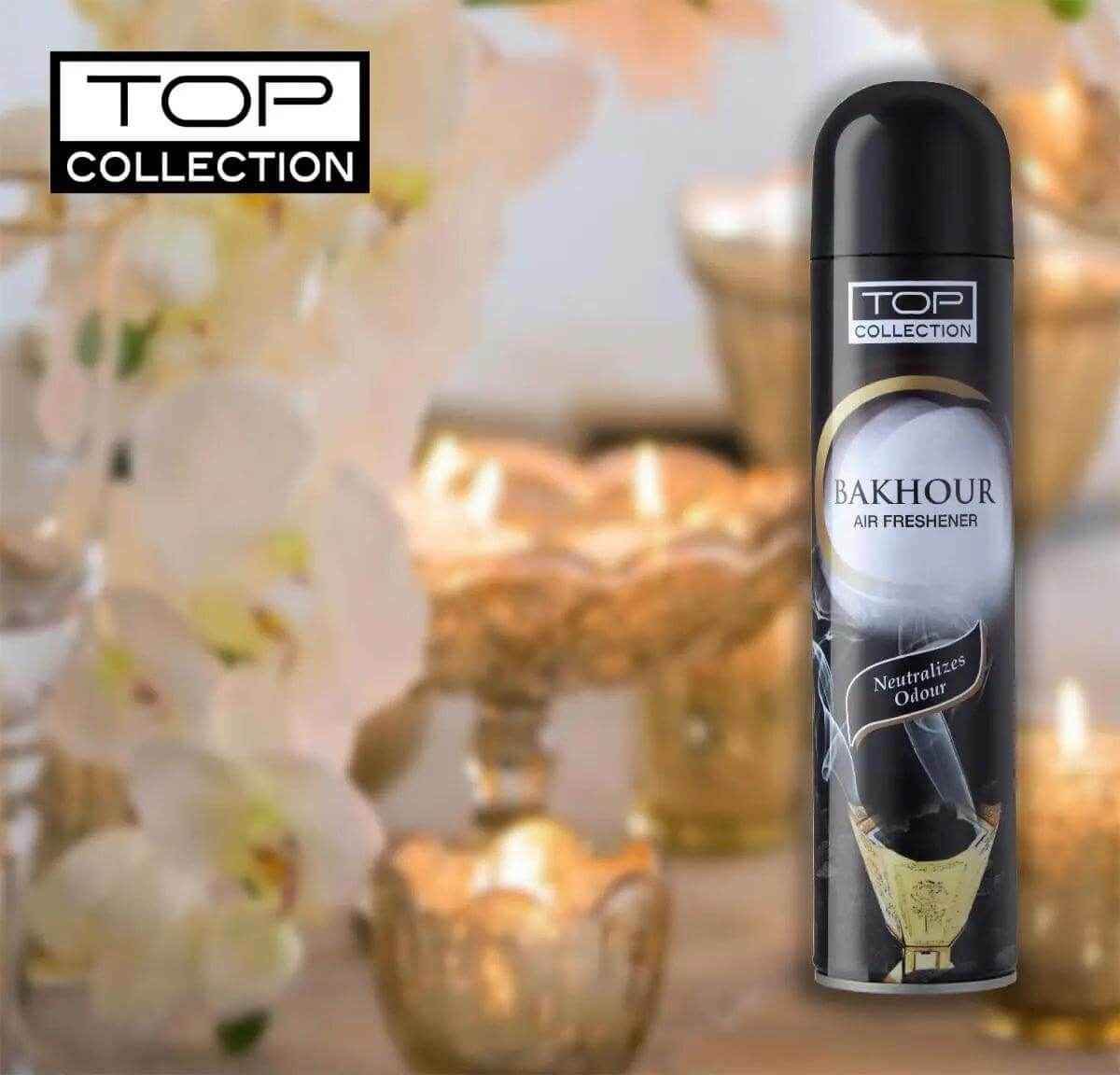 top collection air freshener - bakhour 300ml (pack of 1) | exotic opulent bakhour fragrance | long-lasting classic arabic scent | air freshener for home & office | made in u.a.e