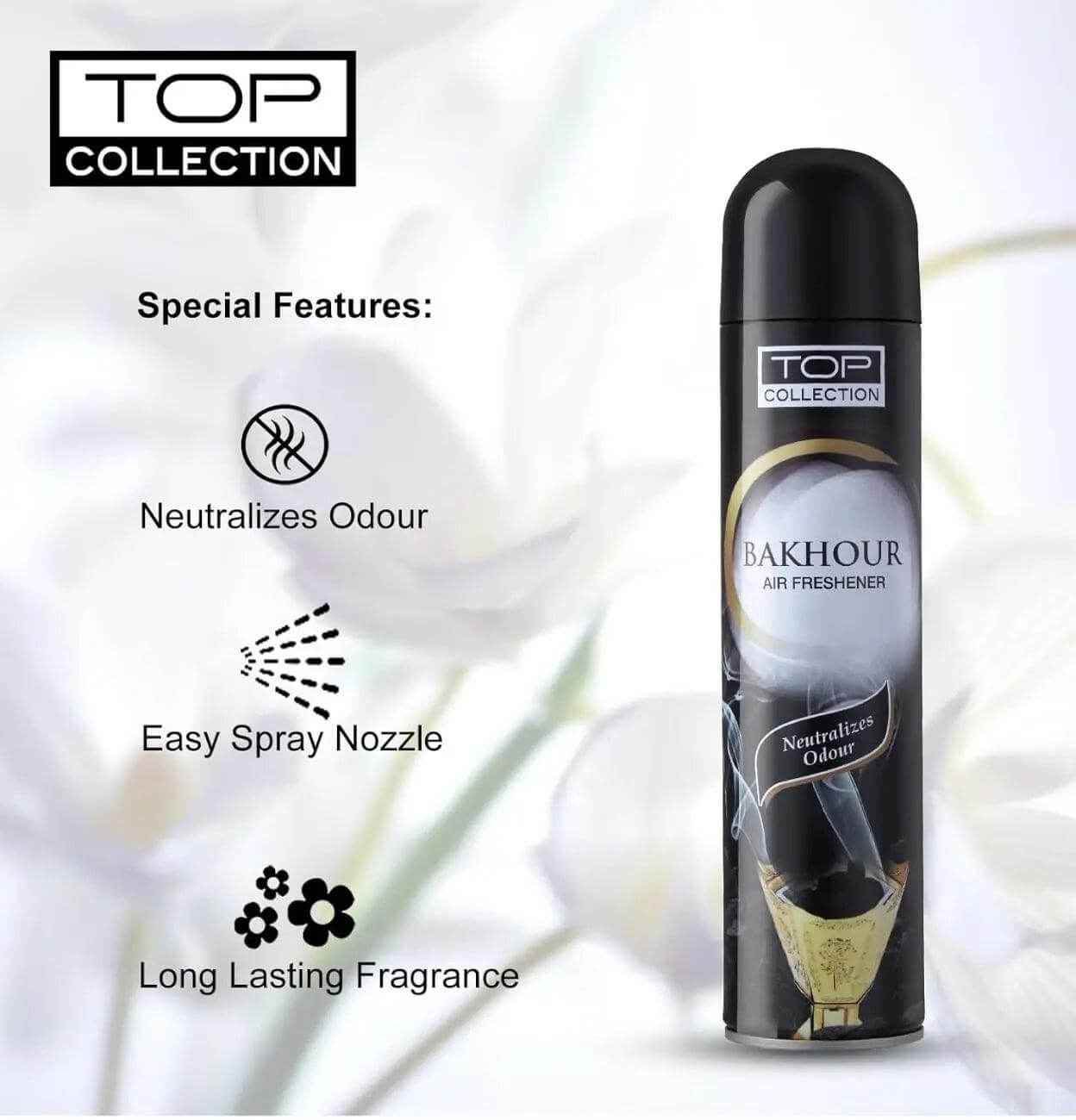 Top Collection Air Freshener - Bakhour 300ml (Pack of 1) | Exotic Opulent Bakhour Fragrance | Long-Lasting Classic Arabic Scent | Air Freshener for Home & Office | Made in U.A.E