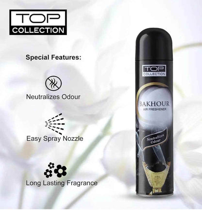 Top Collection Air Freshener - Bakhour 300ml (Pack of 1) | Exotic Opulent Bakhour Fragrance | Long-Lasting Classic Arabic Scent | Air Freshener for Home & Office | Made in U.A.E
