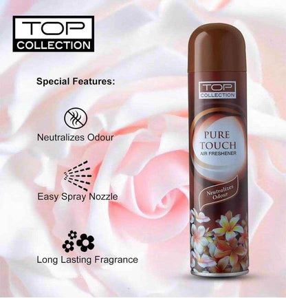 Top Collection Air Freshener - Pure Sandal 300ml | Warm Woody Sandalwood Fragrance | Odour Neutralizer & Instant Freshness | Long-Lasting Room Freshener for Home & Office | Made in U.A.E