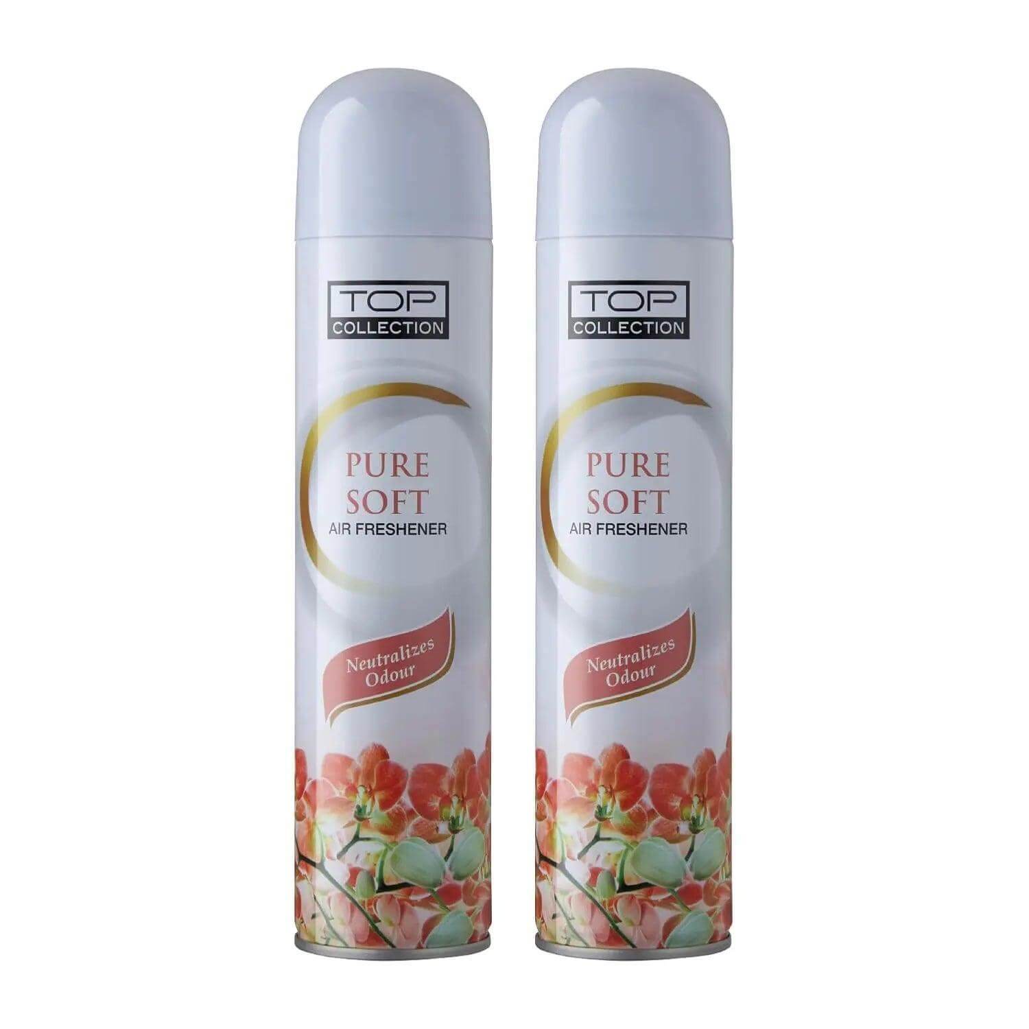 Top Collection Air Freshener - Pure Soft 300ml | Exotic Caramel, Vanilla & Citrus Fragrance | Instant Odour Neutralizer & Air Freshener for Home & Office | Made in U.A.E