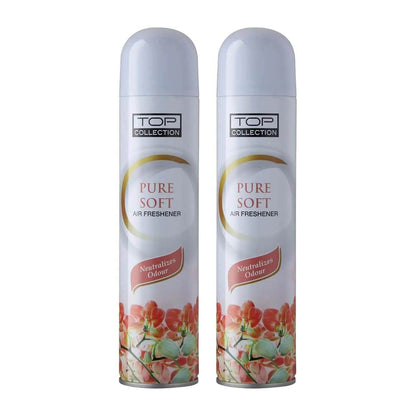 Top Collection Air Freshener - Pure Soft 300ml | Exotic Caramel, Vanilla & Citrus Fragrance | Instant Odour Neutralizer & Air Freshener for Home & Office | Made in U.A.E
