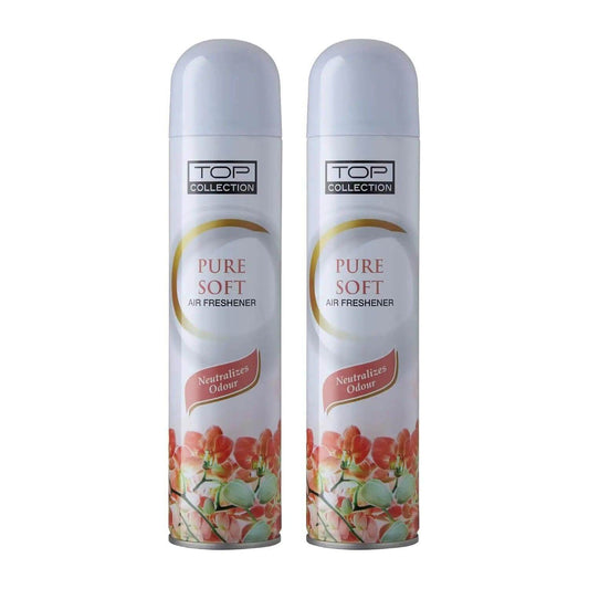 Top Collection Air Freshener - Pure Soft 300ml | Exotic Caramel, Vanilla & Citrus Fragrance | Instant Odour Neutralizer & Air Freshener for Home & Office | Made in U.A.E
