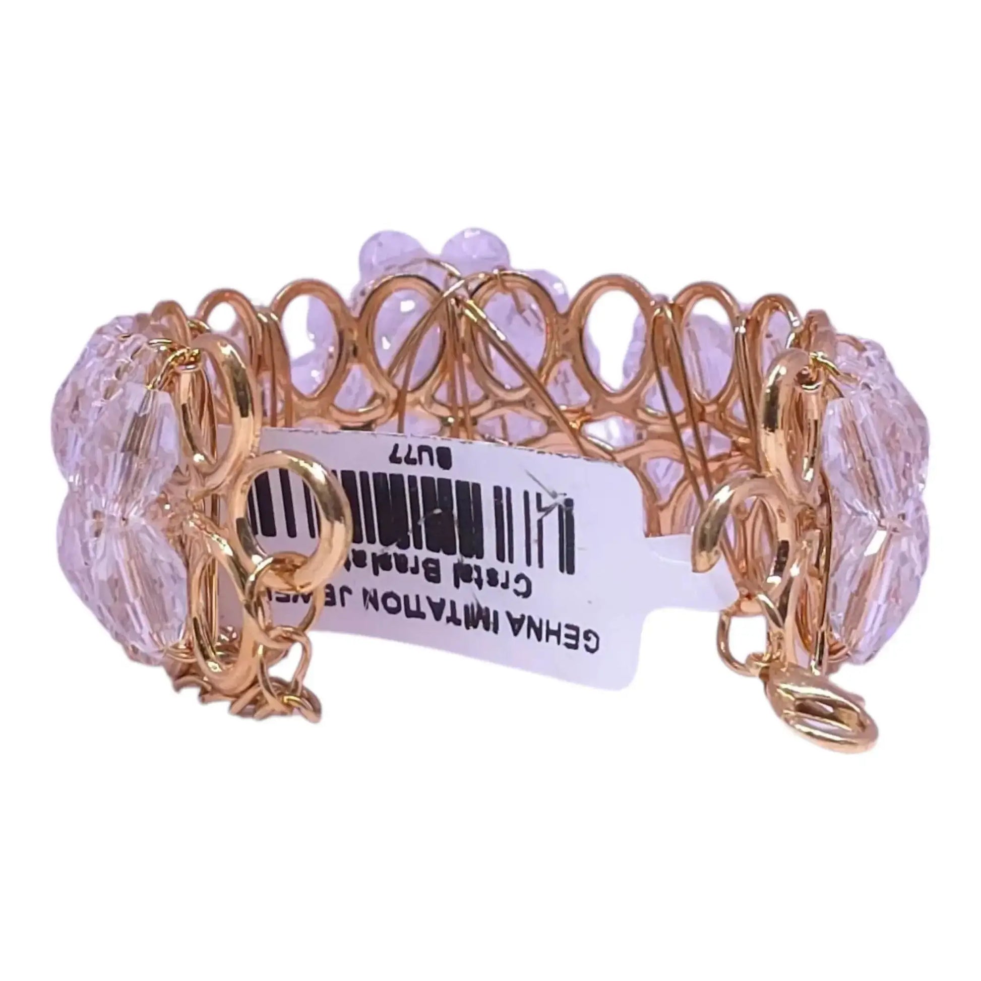 Transparent Crystal Beads Bracelet – Elegant Adjustable Party Bracelet