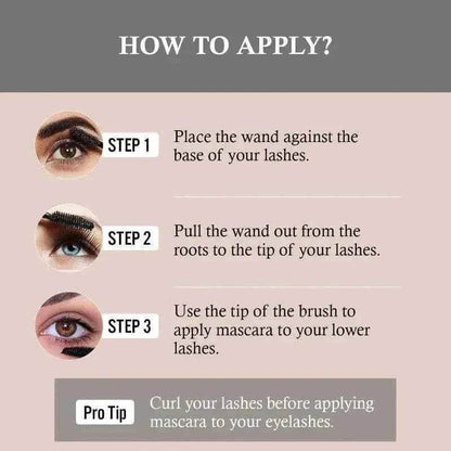 Volumizing Waterproof Mascara - Long-Lasting, Smudge-Proof, 10ml