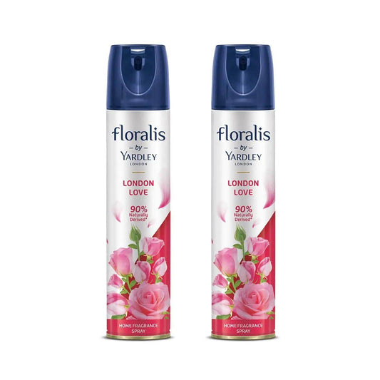 Yardley London Floralis Air Freshener Spray | London Love | Long-Lasting Floral Fragrance for Home & Office | 90% Naturally Derived Home Fragrance Spray, 210ml (Pack of 1)