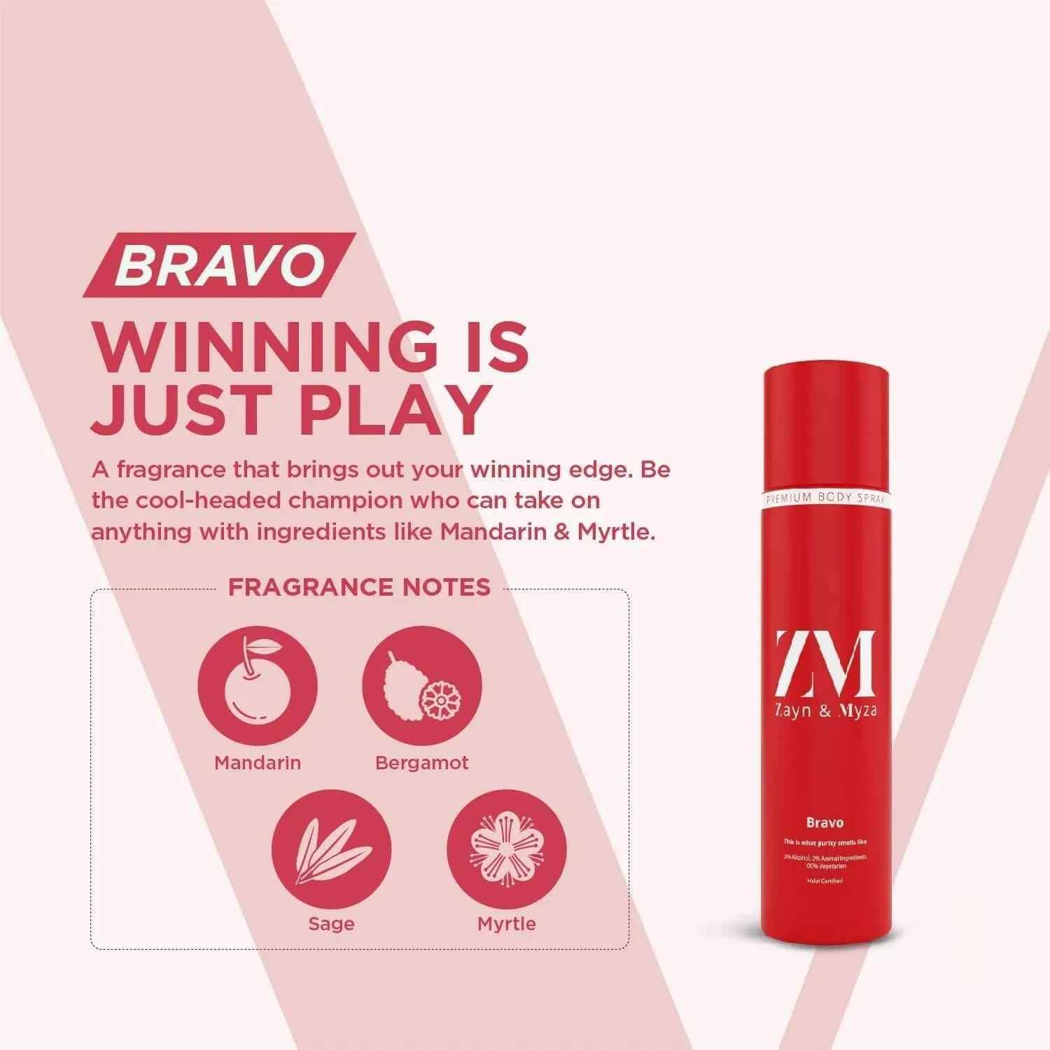 ZM Zayn & Myza Bravo Deo for Men - Long Lasting Freshness 150ml | ZM Zayn Deo