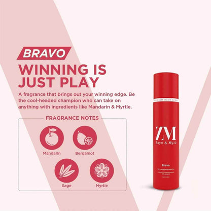 ZM Zayn & Myza Bravo Deo for Men - Long Lasting Freshness 150ml | ZM Zayn Deo