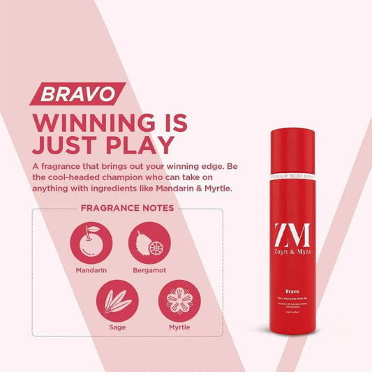 ZM Zayn & Myza Bravo Deo for Men - Long Lasting Freshness 150ml | ZM Zayn Deo
