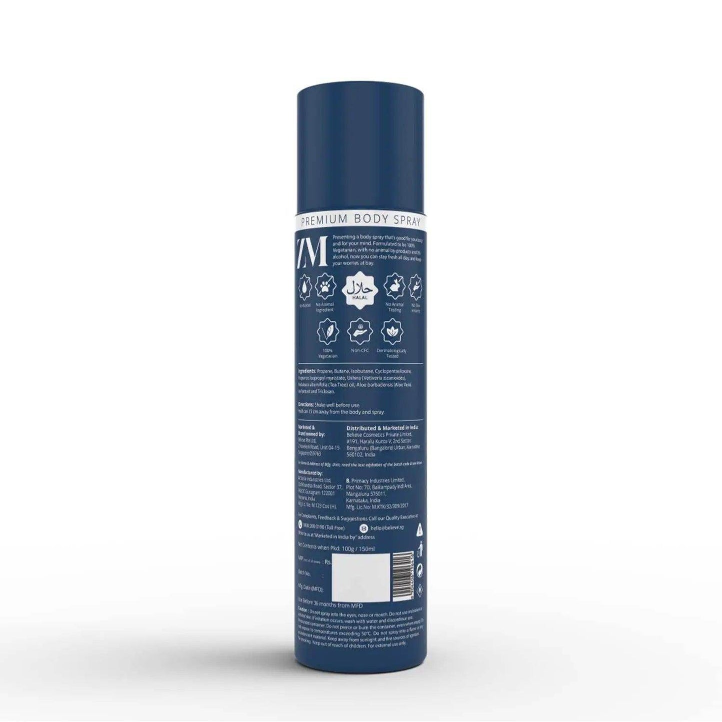 zm zayn myza calix deodorant for men - alcohol-free, long lasting 150ml