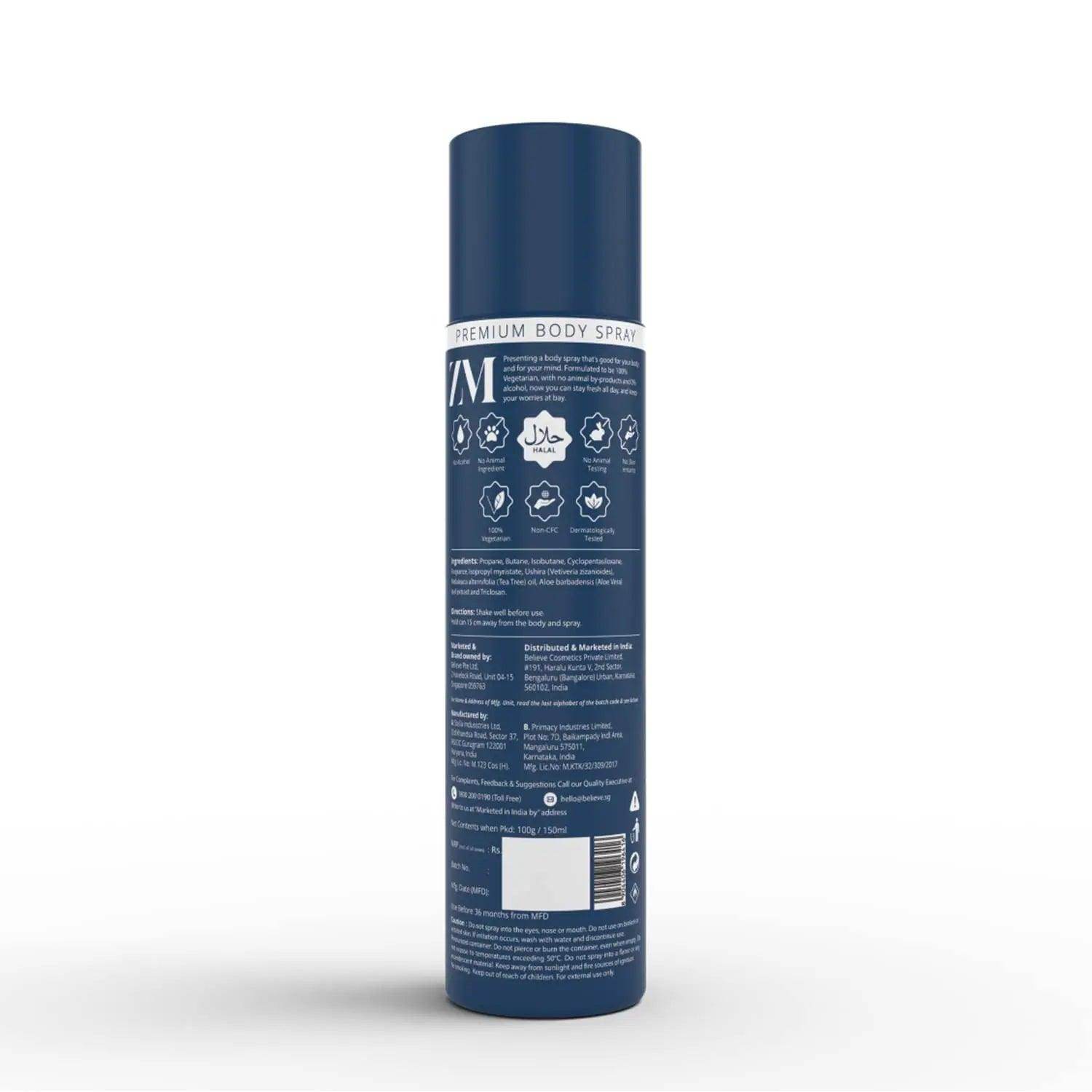 ZM Zayn Myza Calix Deodorant for Men - Alcohol-Free, Long Lasting 150ml